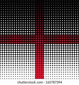 Vector halftone dots flag series - England
