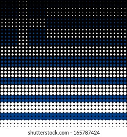 Vector halftone dots flag series - Greece