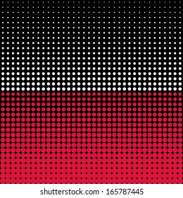 Vector halftone dots flag series - Poland