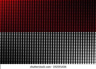 Vector halftone dots flag series - Indonesia