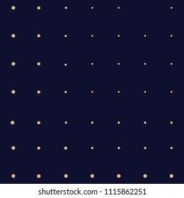 Vector halftone dots. Goldn dots on dark blue background.
