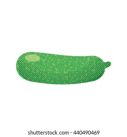 Vector halftone dots grunge cucumber vegetable