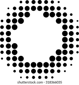 Vector halftone dots illustration black

