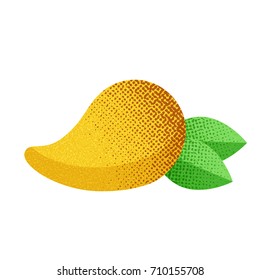 Vector halftone dots mango template