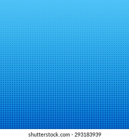 Vector halftone dots. Dots on Blue gradient background.