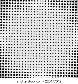 Vector halftone dots on gray background. Vector illustration.