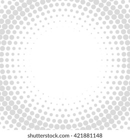 Vector halftone dots. Dots on white background. Halftone effect vector background