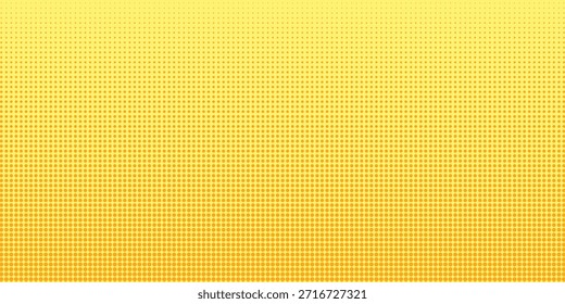 Vector de puntos semitono. Puntos sobre fondo de gradiente amarillo.
