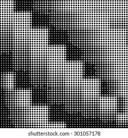 Vector Halftone Dots Pattern. Halftone Dotted Grunge Texture
