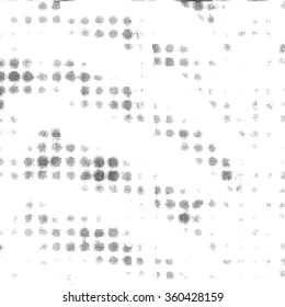 Vector Halftone Dots Pattern . Halftone Dotted Grunge Texture . Abstract Dots Overlay Texture . Light Distressed Background with Halftone Effects. Ink Print Distress Background . Dots Grunge Texture 