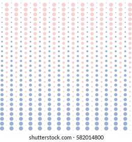 Vector halftone dots. pink and blue pastel color on white background