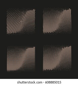 Vector halftone dots. Set of Abstract dotted background.