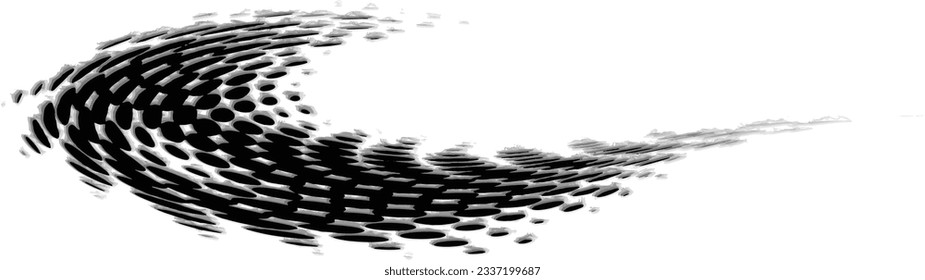 Vectorhalftone gepunkteter Rahmen mit defokussierter, unscharfer Wirkung.