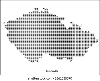 Vector halftone Dotted Karte von Tschechien Land für Ihr Design, Travel Illustration Konzept.