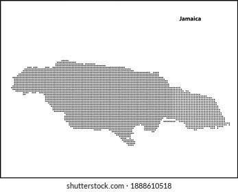 Vector halftone Dotted Karte von Jamaika Land für Ihr Design, Travel Illustration Konzept.
