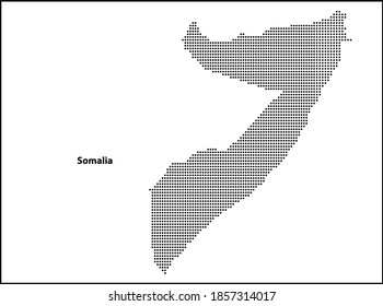 Vector halftone Dotted map of Somalia country for your design, Travel Illustration concept.