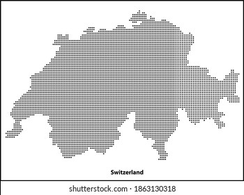 Vector halftone Punkted Karte des Landes Schweiz für Ihr Design, Travel Illustration Konzept.