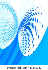 vector halftone effect, illusion of the gradient, place for text