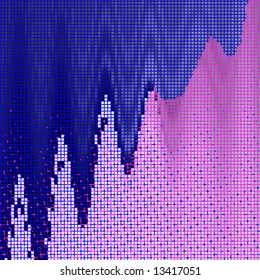 vector halftone effect, illusion of the gradient
