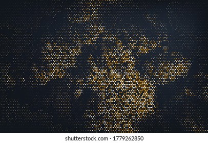 Vector halftone effect illustration. Retro vibrant abstract background