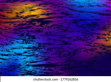 Ilustración de efecto de semitono vectorial. Fondo abstracto retro vibrante