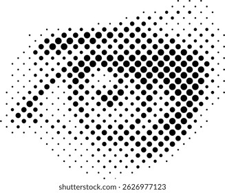 Vector Halftone Eye illustration. Halftone texture, dotted style. Vector Retro halftone collage design element.
