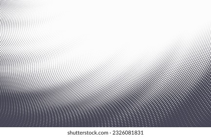 Patrón de onda de semitono vectorial que se desvanece. Transición tonal abstracta suave realizada por puntos.