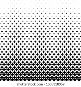 Vector Halftone Geometric Background. Fade Monochrome Gradient. Stars Gradation Pattern.