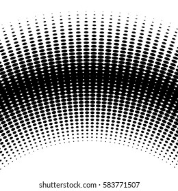 Vector halftone geometric background. Grunge abstract half tone dotted texture. Monochrome graphic for print, dtp or presentation. Vintage style design