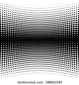 Vector halftone geometric background. Grunge abstract half tone dotted texture. Monochrome graphic for print, dtp or presentation. Vintage style design