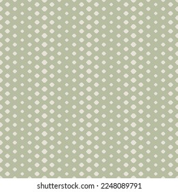 Vector halftone geometric seamless pattern with dots, drops. Abstract retro background with gradient transition effect. Elegant light green ornament.  Repeat design for decor, print, wallpaper, fabric