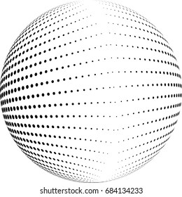 Vector halftone globe desing . Illustration isolated on white background
