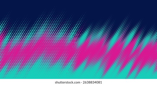 Vector halftone gradient effect. Vibrant abstract background. Retro 80's style colors and textures.