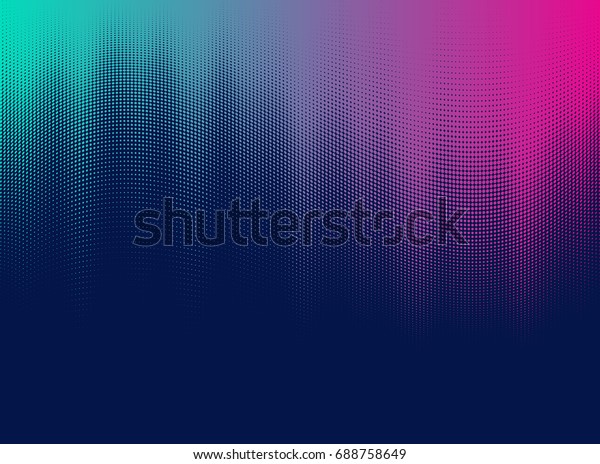 Vector halftone gradient\
effect. Vibrant abstract background. Retro 80\'s style colors and\
textures.