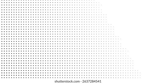 Vector halftone gradient texture. Vanishing polka dot background. Repeating dots gradation pattern background abstract modern art