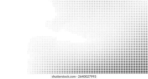 Vector halftone gradient texture. Vanishing polka dot background. Repeating dots gradation abstract