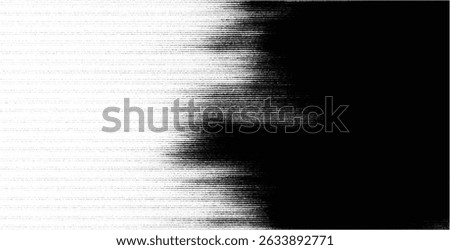 Vector halftone gradient with vertical lines shifting from white to black. Dynamic grunge photocopy texture, edgy print art abstract background.