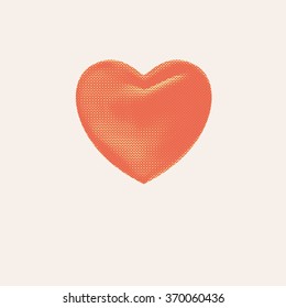 vector halftone heart