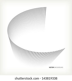 Vector halftone hexagon