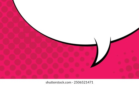 Vector halftone illustration. vintage backdrop for comic superhero speech bubble, speech. Dialog empty cloud