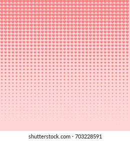Vector halftone love. Pink loves on white background.