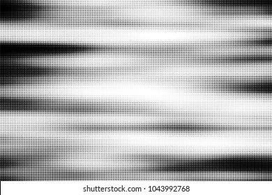 Vector halftone motion effect. Abstract background with dot gradation from black to white.