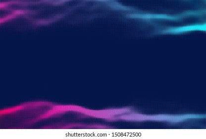 Vector halftone party background. Pink blue halftone gradient,party poster background.