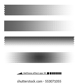 Vector. Halftone pattern effect. No gradient. Strip. Sad face