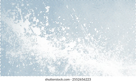 Textura de efecto de patrón de semitono de Vector, diseño de polvo y arañazos. Fondo abstracto grunge negro. Copiar espacio grunge blanco y negro Vector Fondo 