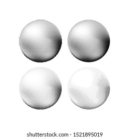 Vector Halftone Pattern. Set of Dots. Dotted Balls on White Background. Overlay Grunge Template. Distress Linear Design. Fade Monochrome Points. Pop Art Backdrop.