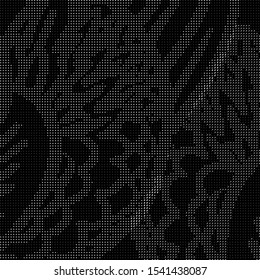 Vector Halftone Pattern. Set of Dots. Dotted Texture on Black Background.