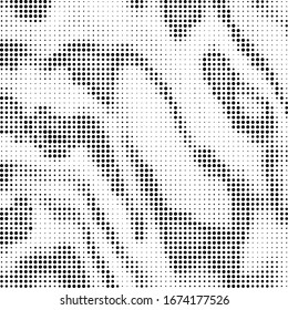 Vector Halftone Pattern. Set of Dots. Dotted Texture on White Background. Overlay Grunge Template. Distress Linear Design. Fade Monochrome Points. Pop Art Backdrop.