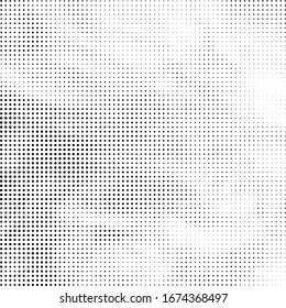 Vector Halftone Pattern. Set of Dots. Dotted Texture on White Background. Overlay Grunge Template. Distress Linear Design. Fade Monochrome Points. Pop Art Backdrop.