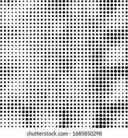 Vector Halftone Pattern. Set of Dots. Dotted Texture on White Background. Overlay Grunge Template. Distress Linear Design. Fade Monochrome Points. Pop Art Backdrop.